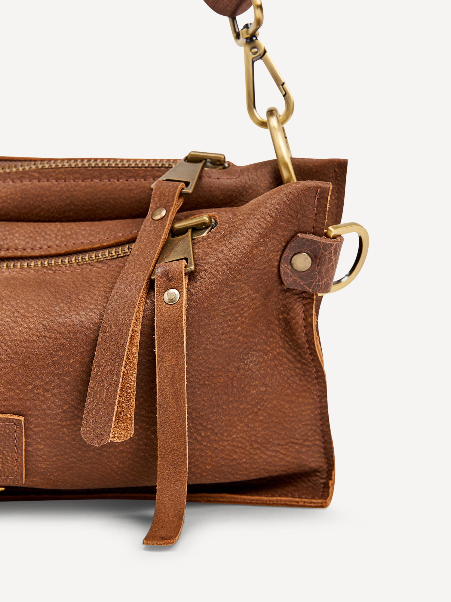 ג'ורדי | תיק צד מעור | חום שוקולד