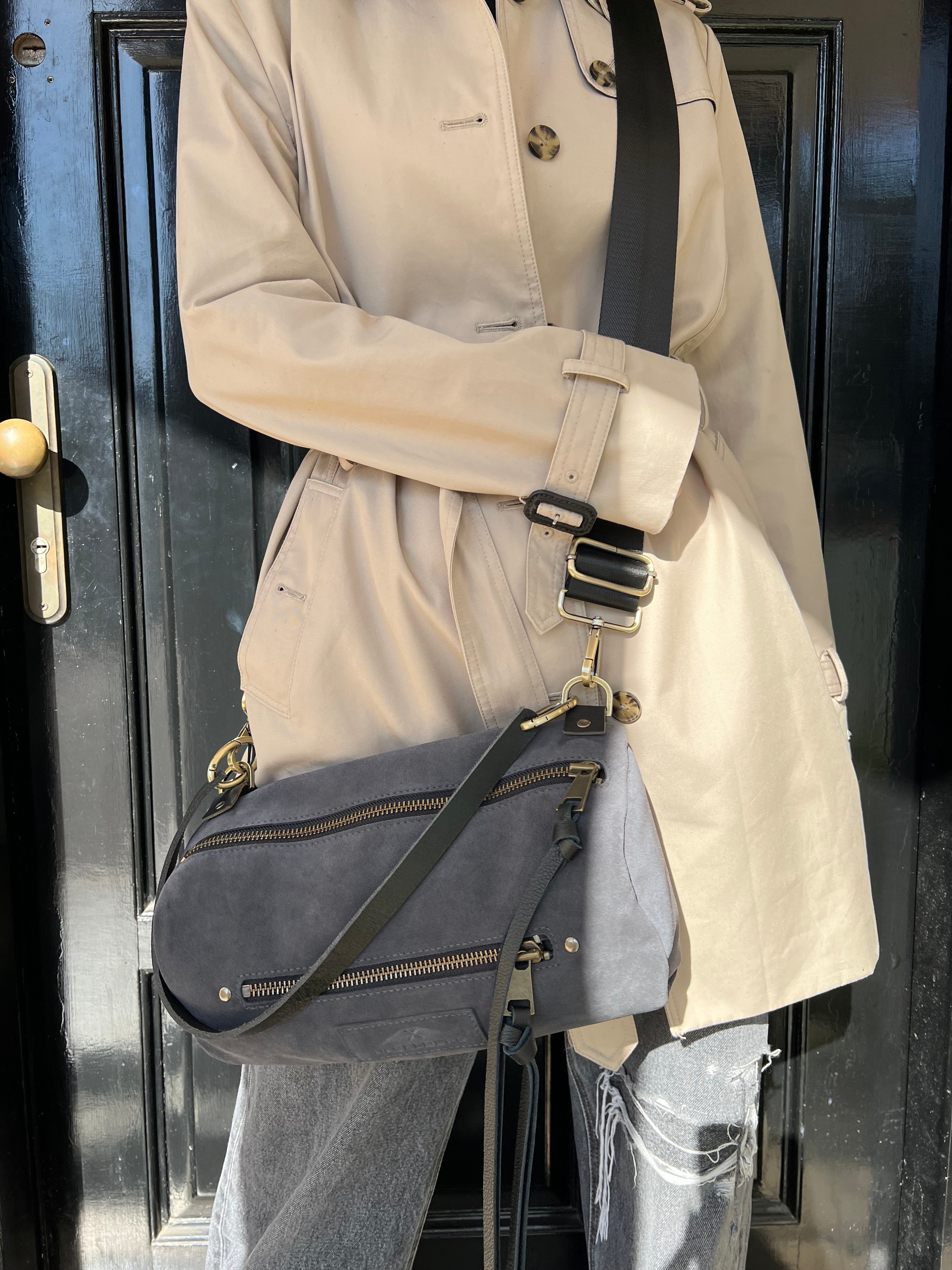 אביבה | תיק צד מעור | זמש פלדה