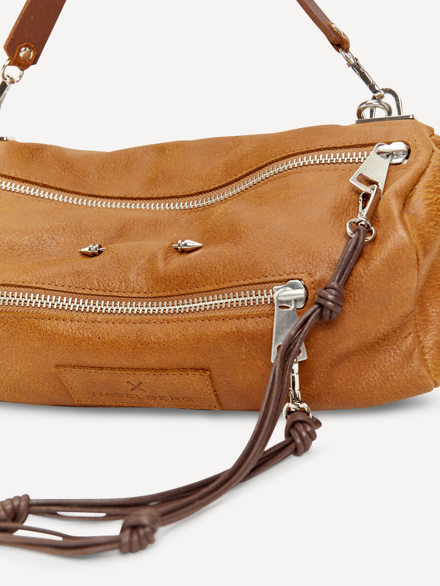 אביבה | תיק צד מעור | וינטג' כאמל