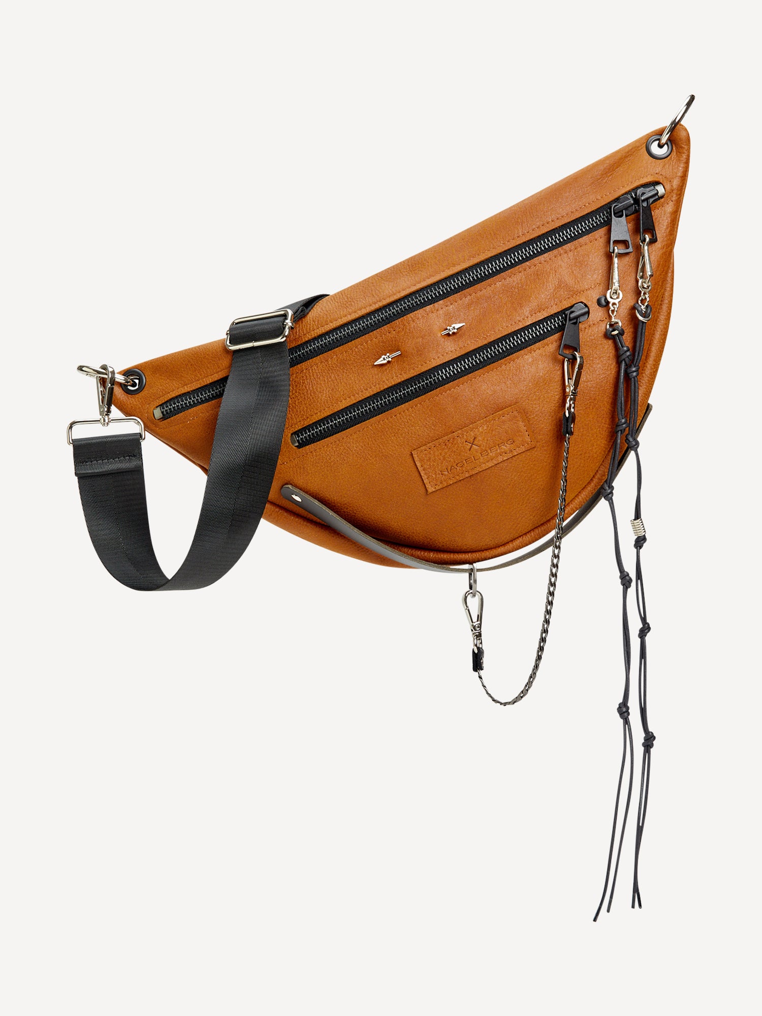 רותי | תיק צד פאוץ' מעור | חום כאמל