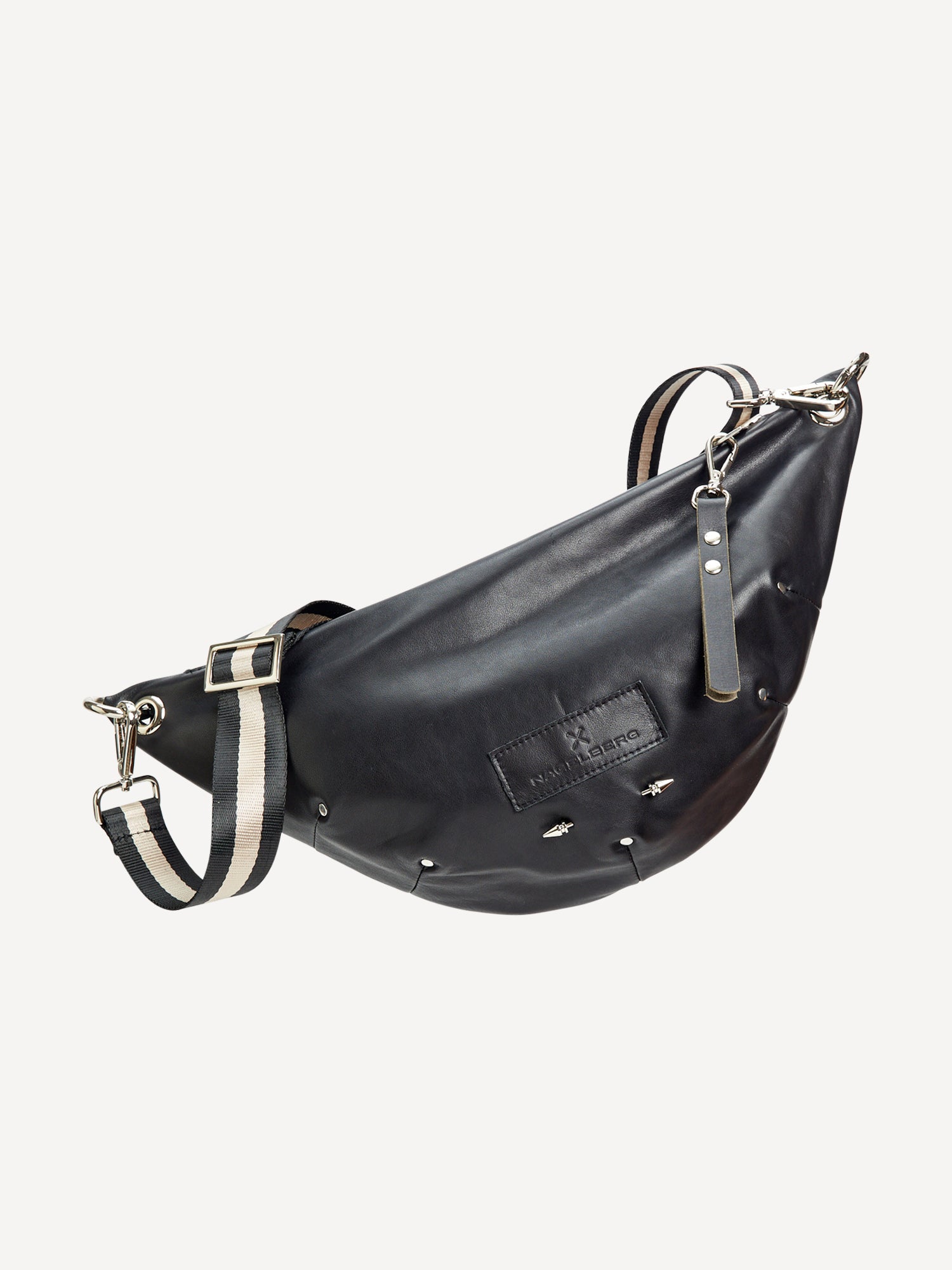 יעל | תיק צד פאוץ' מעור | נאפה שחור